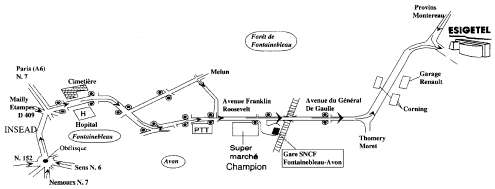 Plan d'acces à l'ESIGETEL